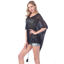 Blumenspitze Strand vertuschen Bademode Kimono Flare Ärmel durchsichtig lange Strickjacke Bikini Außenhülle sexy Vertuschungen